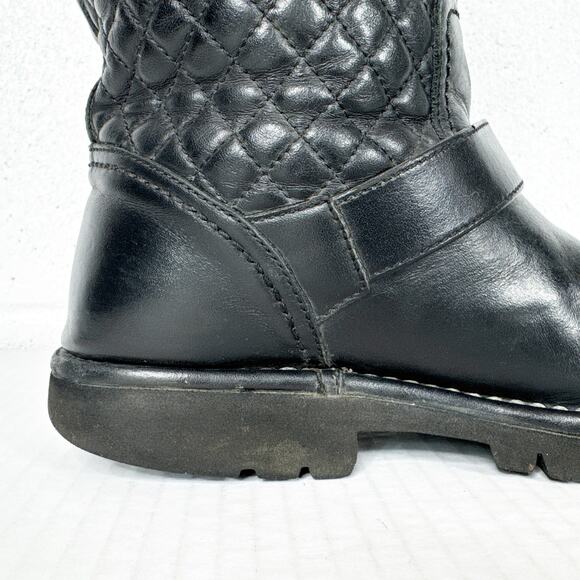 CHANEL Black Quilted Combat Boots - Picture 13 of 15